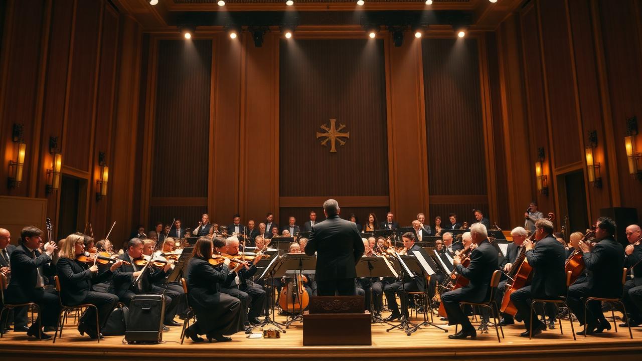 Orchester auf der Bühne